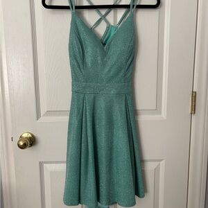 Homecoming dress, Seafoam Green Sparkle Dress